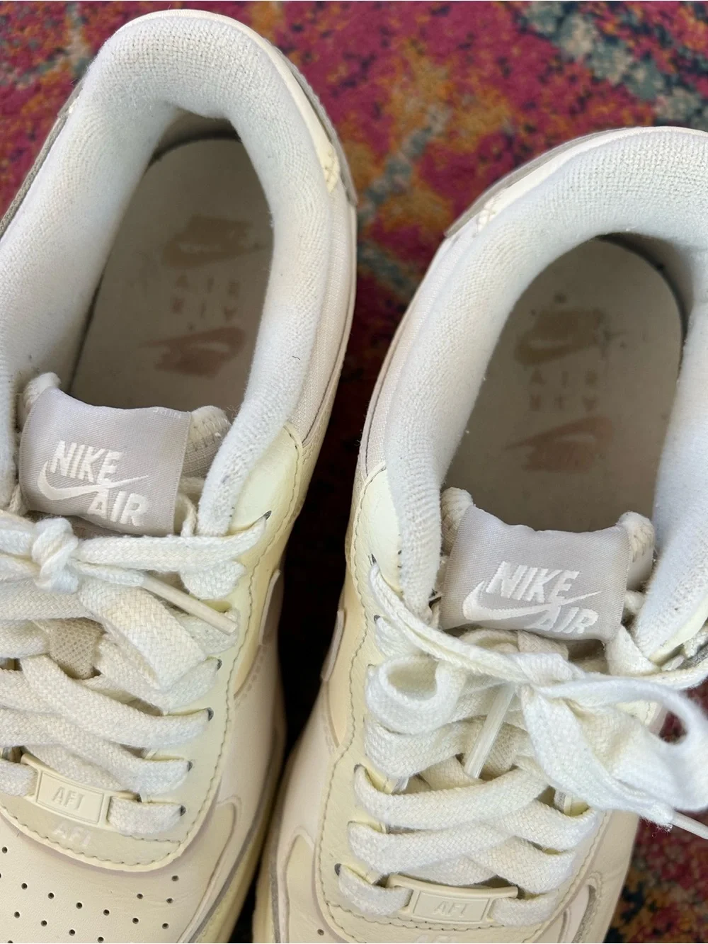Nike | Women’s Pale Yellow/Lavender Air Force 1 Low-Top Platform Sneakers Sz 8.5